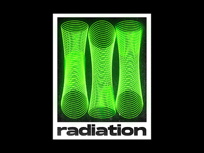 radiation - Poster Design 2019 trend 80s design graphic design graphicdesign green old school oldschool poster poster a day poster art poster design posters radiation radioactive retro retro design type typography vector