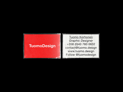 TuomoDesign Business Card 2019 trend brand brand design brand identity branding branding design business card design elegant graphic design graphicdesign logo logo design logodesign minimal minimalism minimalistic simple type typography