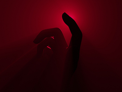 REACH - Hand In Red Light 3D Render 2019 trend 3d 3d art 3d artist 3drender 3drendering blender blender 3d blender3d blender3dart design graphic design graphicdesign hand light minimal red silhouette