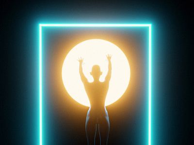 Door 3d 3d art 3d artist 3drender 3drendering blender blender 3d blender3d blender3dart design graphic design graphicdesign minimal neon neon colors neon light neon lights neon sign