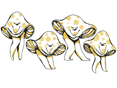 Updraft Mushroom character character design clipstudiopaint design digitalart flat graphic design handdrawn illustration mushroom texture