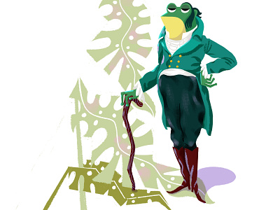 Sir Frog O'Leap 2 characterdesign clipstudio clothing design digitalpainting fancy frog photoshop texture