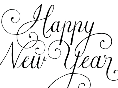 Happy New Year Initial Sketch by Donatella Madrigal on Dribbble