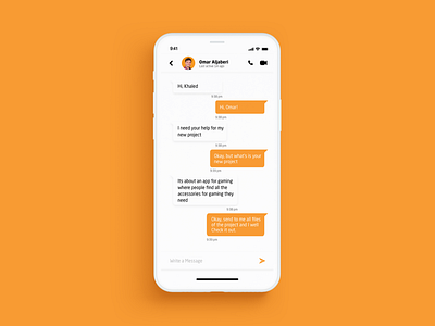 Direct Messaging app design illustrator ui ux