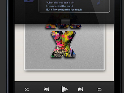 Music player application app design ios music photoshop player psd ui