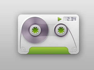 Tape design digits icon icons ios ipad iphone music photoshop player style tape ui ux