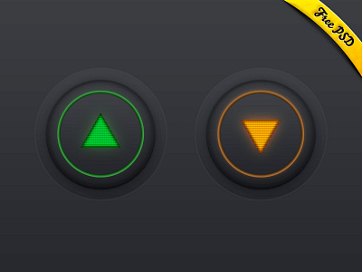 directional buttons (Free PSD) button buttons design directional free green light orange psd style ui ux