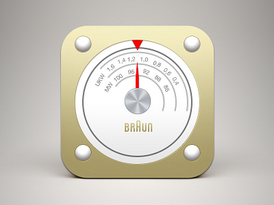 (Free PSD) Braun radio iOS icon