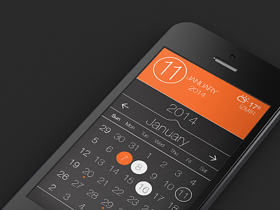 (Free PSD) Calendar app ui design app calendar design free iphone psd ui ux