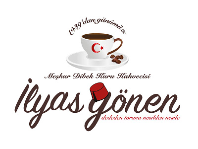 ilyas gönen coffee logo coffee design gönen ilyas logo turkey turkish