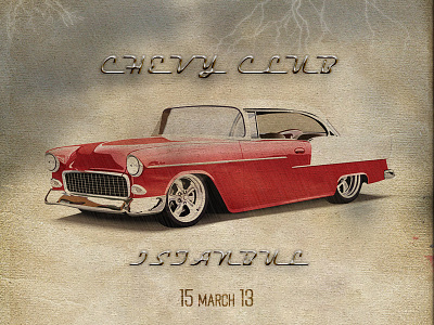 Chevy Club Poster Design car chevy club design istanbul photoshop poster