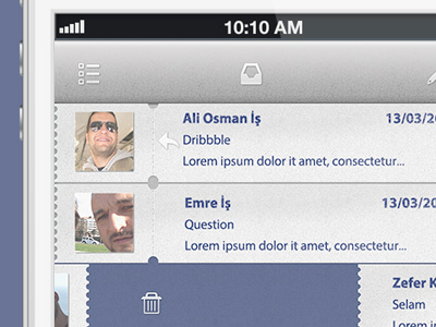 mailappp app design ios iphone mail photoshop ui