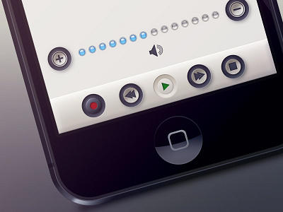 Music Player app. Free PSD Button Set