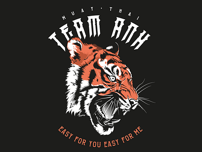 Muay Thai T-shirt design kickboxing muay muaythai thai thailand tiger