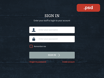 Freebie: Sign In (PSD) bitter download free freebie login open source psd sign in signin source sans pro webdesign