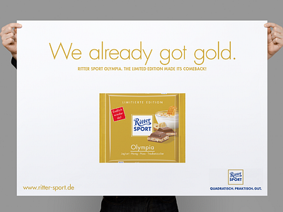 Ritter Sport Olympia ad poster ad advertising campaign chocolate copywriting german germany olympia poster ritter sport