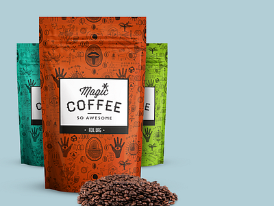 magic*coffee — Product Lineup (Foil Bags) branding coffee product