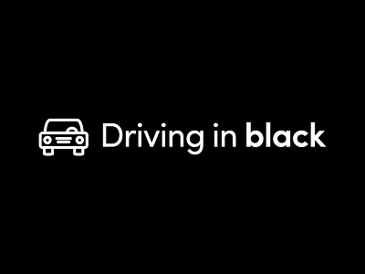 Driving in black branding driving in black logo
