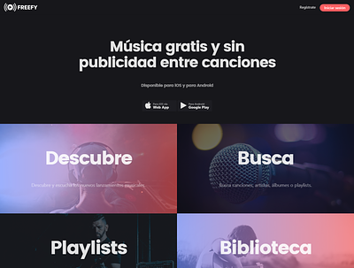 Freefy official website branding music music app streaming streaming app web web design website website design