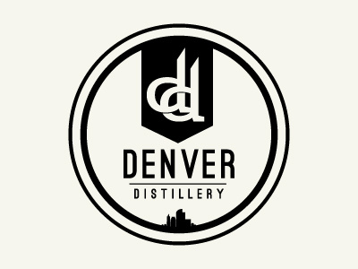 Denver Distillery Large beer brewery brewery logo distillery illustration logo development