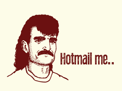 Hotmail Me illustration light pad light table print t shirt design