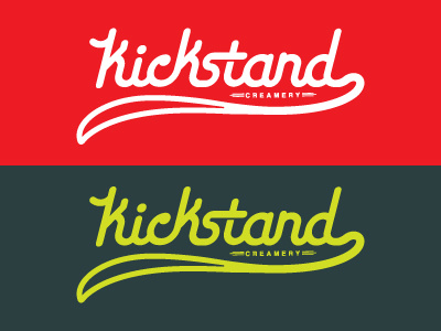 Kickstand Creamery Update branding denver hand drawn type ice cream identity logotype small business typography