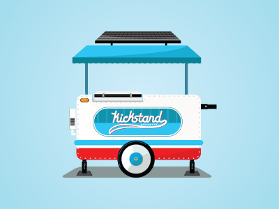 Kickstand Web Header branding business denver ice cream identity ill illustration web design