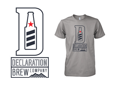 Declaration Brewing Company Shirts beer brewery branding business cards declaration brewing denver identity illustration logo development