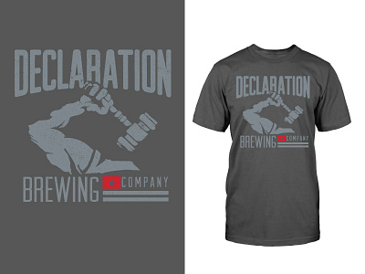Declaration Brewing Company Shirts beer brewery branding business cards declaration brewing denver identity illustration logo development