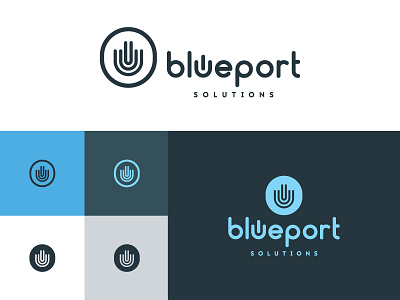 Blueport Solutions brand development branding denver identity logo development