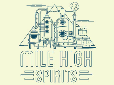 Mile High Spirits (Line Art) illustration line art