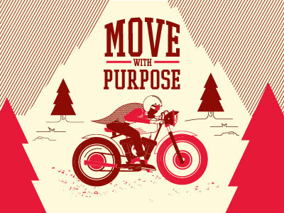 Movewithpurpose illustration poster screen print