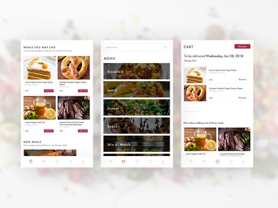 Methodology - Meal Ordering App app branding interaction interaction design typography ui ux