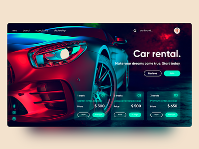 Car rental. Web concept adobe photoshop app car design figma sport car ui ux web web design website