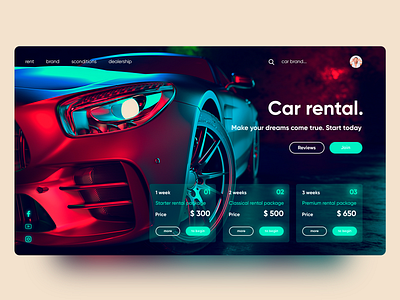 Car rental. Web concept