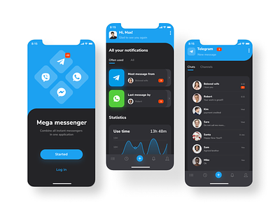 Messenger Concept android app application design figma icon ios messenger messenger app mobile mobile app mobile app design mobile design mobile ui photoshop sketch web design