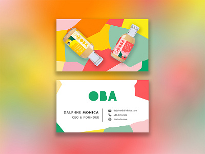 Oba Business Cards baobab business cards design drink graphic design health juice