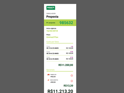 Concept for health plan purchase app design ui ux