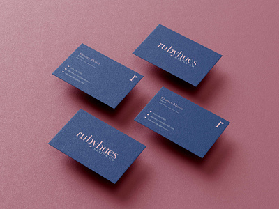 Rubyhues Business Cards branding design designer graphic graphicdesgn logo logomark minimal typography vector