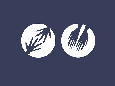 Helping Hands hands icon illustration