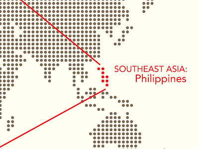 Philippines dots globe map minimal