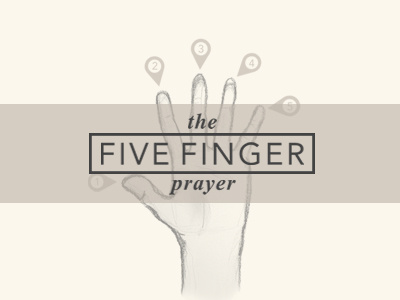 Five Finger Prayer guide hand number sketch