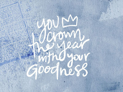 Crown the Year crown handdrawn infographic type watercolor