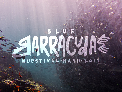Blue Barracudas fish handtype shirt type