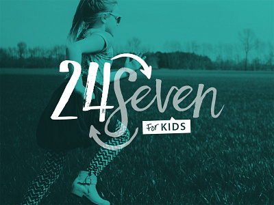 24seven for Kids arrows kids logo typemark