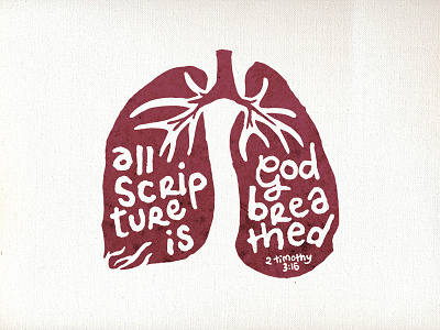 God-breathed block handtype illustration lungs