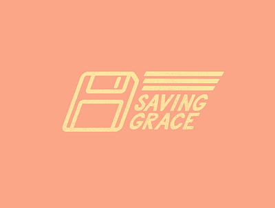 Saving Grace floppy illustration poster pun retro uidesign