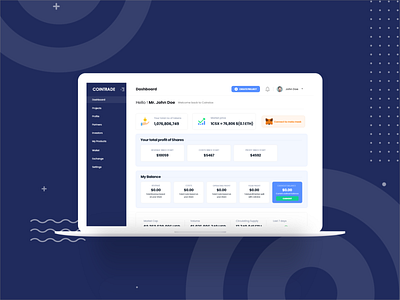 CoinTrade - Crypto crowdfunding platform blockchain crowdfunding crypto currency cryptocurrency dashboard dashboard ui uidesign uidesigner uiux uiuxdesign ux