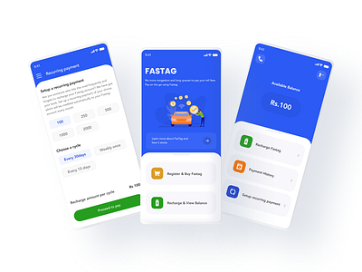 Fastag Mobile app redesign