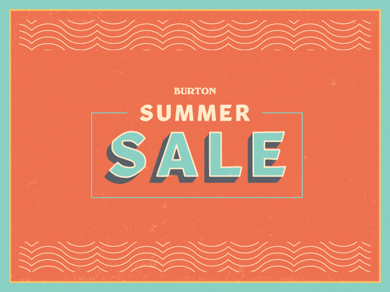 Burton Summer Sale by Ryan Forde on Dribbble